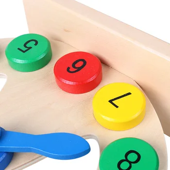 Mediniai Žaislai, išmoks Pasakyti Laiką Medinis Skaitmeninis Laikrodis Montessori Mokymo priemones Vaikams, Kūdikių Ankstyvojo Mokymosi Žaislai vaikams