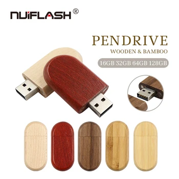 Medinis USB flash drive 4GB 16GB 32GB 64GB pendrive U disko atminties klijuoti su metalo keychain vestuvių dovanos