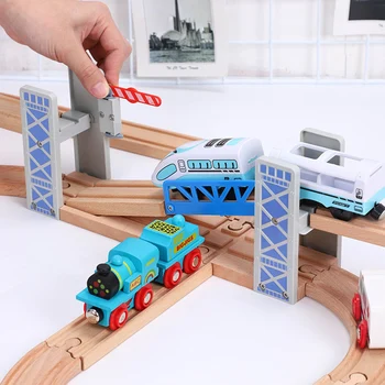 Medinė dviaukštė Tilto Viaduko Žaislas 