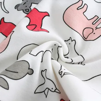 Medvilnė, Kūdikių berniukų pižama mergaitėms animacinių filmų sleepwear gyvūnų vaikai pižamos rinkinius kūdikio medvilnės naktiniai drabužiai ilgomis rankovėmis viršūnes+ziajać rinkiniai