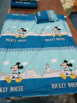 Medvilnės 2019 nauji Kūdikių Patalynės Komplektas, Mickey mouse Minnie Minkšta lovelė antklode Lovelę Rinkiniai vaikams Lovelė Nustatyti Antklode Padengti Užvalkalas Butas Lapas