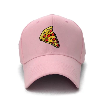 Medvilnės Pica Siuvinėjimo Vyrai Beisbolo Kepurės Prekės Pigūs Pink Casual Saulės Snapback Skrybėlės Unisex Reguliuojamas Bžūp Moterims