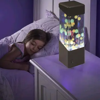 Medūza LED Naktį, Šviesos, Elektros Animacinis Medūzos Knygos Lentelė Skaityti Modernios Lempos Keitimas Spalvų Lentelėje LED C3E7