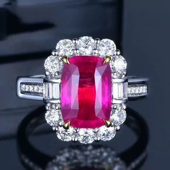 MengYi Bohemijos Retro Princesė Pink Cirkonis 9 2 5 Žiedas Prabangių Vestuvių Žiedas, Papuošalų Žada Meilę, Sužadėtuvių Žiedai Moterims
