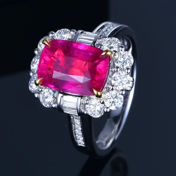 MengYi Bohemijos Retro Princesė Pink Cirkonis 9 2 5 Žiedas Prabangių Vestuvių Žiedas, Papuošalų Žada Meilę, Sužadėtuvių Žiedai Moterims