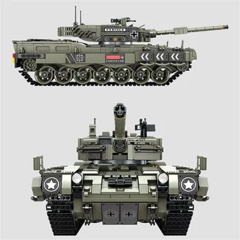 MEOA 632003 Karinės WW2 Serija 1747PCS Leopard 2 Pagrindinis Tankas Nustatyti, Statyba Blokai SS Plytų Žaislai Berniukas Kalėdų Dovanos