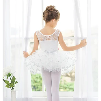 Mergaičių baleto suknelė nėrinių bakas šokio kostiumai rankovių šokių suknelė medvilnės leotard profesionalių baleto mdc ballerina šokių drabužiai