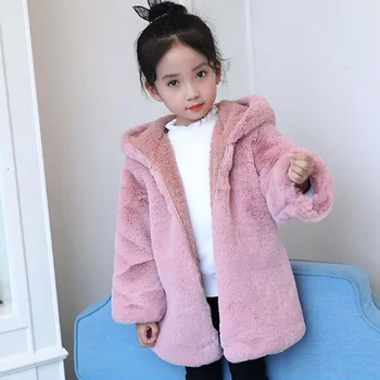 Mergaičių Striukė kailiniai paltai 2020 m. Vaikų Rudens žiemos viršutinių drabužių siuvimas, Drabužių Lengvas Medvilnės Drabužius mielas ilgomis rankovėmis viršūnes megztinis