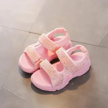 Mergaičių vasaros sandalai vaikus minkšto dugno paplūdimio sandalai 1-8 metų amžiaus kūdikiui neslidus patogus, mielas sportiniai bateliai