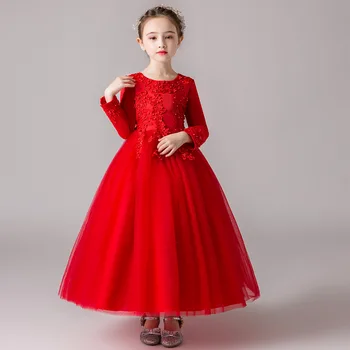 Mergina Kalėdų Dress Vaikų Ceremonija Šalis Suknelė Mergaitėms, Kostiumai Vaikams, Suknelės, Gėlių Mergaitėms Vestuvių Suknelė Oficialią Dėvėti Paauglių 14