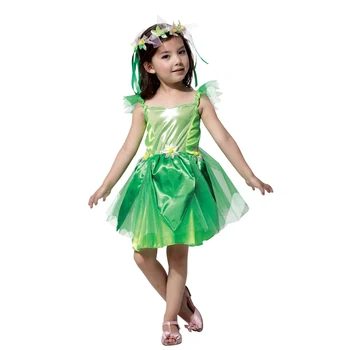 Merginos Princesė Kostiumai Žalia Miško Fairy Elf Kostiumas Helovinas Purim Karnavalą Maskuotis Šalis Suknelė