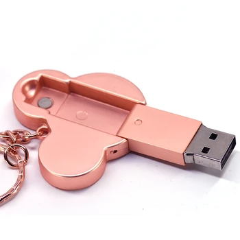 Metalinis tušinukas ratai rožinė aukso, sidabro usb flash drive 64GB 128GB 256 GB Pelės Virvelę memory stick 4GB 8GB 16GB 32GB pendrive u stick