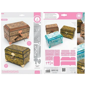 Metalo Pjovimo Miršta Treasure box for Scrapbooking Plieno Amatų Die Cut Įspaudas Popieriaus Kortelės Albumą Trafaretas