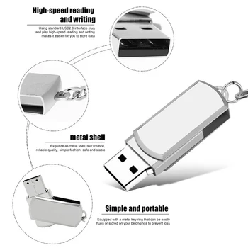 Metalo USB Flash Drive Atmintinę Bulk USB jungtį Memory Stick, skirtą Kompiuterį Nešiojamas Išorinių Duomenų Saugojimo USB Pen Drive H-