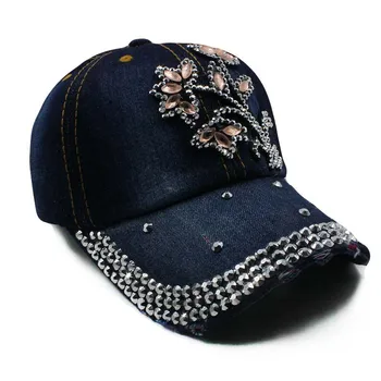 Miaoxi Naujas Mados Gėlių Reguliuojamas Moterų Kaubojus Džinsinio Beisbolo kepuraitę Jean Vasaros Skrybėlę Moterų Suaugusiųjų Merginos Kepurės Snapback Kaulų Skrybėlės