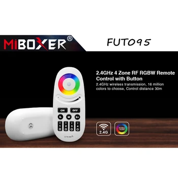 Miboxer FUT095 2.4 GHz, 4 Zona RF RGBW Nuotolinis Wireless Touch Ekranas LED Nuotolinio valdymo pultelis Dimeris LED Lemputės ar LED Šviesos Juostelės Juosta