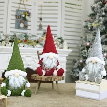Mielas Kalėdų Dekoracijos Namų Dekoro Kalėdų Papuošalai Pliušinis Ilgai Skrybėlę Miško Žmogus, Beveidis Lėlės Dovana Statulėlės Kalėdos Santa Claus
