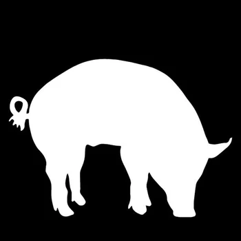 Mielas Kiaulių Modelis Gyvūnų Lipdukas Aukštos Kokybės Automobilių Langų Apdailos Asmenybės Vandeniui Pvc Lipdukas Juodas/baltas, 15cm*11cm