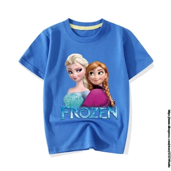 Mielas T Marškinėliai Mergaitėms Užšaldyti Elsa T Shirt Girls/Boys Juokinga Kūdikių Drabužiai Vaikams Vasarai Marškinėlius Vaikus, Drabužiai Vaikams, Kostiumo Viršų