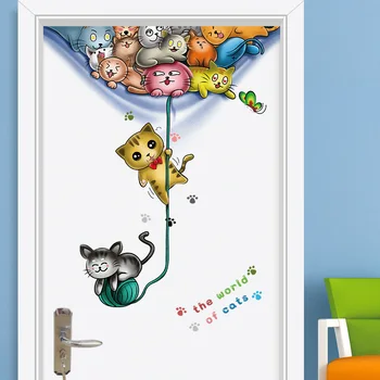 Mieli Gyvūnų Draugai Šalies Animacinių filmų Sienų Lipdukai Vaikų kambario Lopšelyje Darželyje Miegamojo Duris Nuimamas Sienos Lipdukas Meno Freskomis