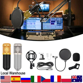 Mikrofono Rinkinį BM-800 Telefonas, Ausines, Ausines Bluetooth Kalėdų Ausines Mikrofono Stovas Gyvo Garso Efektų Procesorius