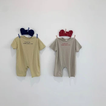 MILANCEL naujagimiui laisvo stiliaus drabužius kūdikiui romper trumpomis rankovėmis kūdikiui jumpsuits laiškas spausdinti kūdikių drabužiai mergaitėms
