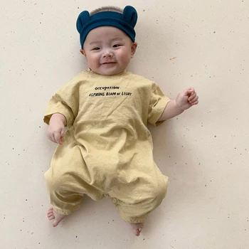 MILANCEL naujagimiui laisvo stiliaus drabužius kūdikiui romper trumpomis rankovėmis kūdikiui jumpsuits laiškas spausdinti kūdikių drabužiai mergaitėms