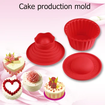 Milžinišką Cupcake Pelėsių Silikono Tortas Pelėsių Apvalios Formos Keksiukų Keksiukų Formų Virtuvės Valgių Bakeware Maker (PASIDARYK pats Tortas Dekoravimo Įrankiai