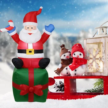 Milžinišką Pripučiamą Santa Claus Lauke Kalėdų Papuošalai Namų Kieme Sodo Puošmena Linksmų Kalėdų Sveiki Arkos