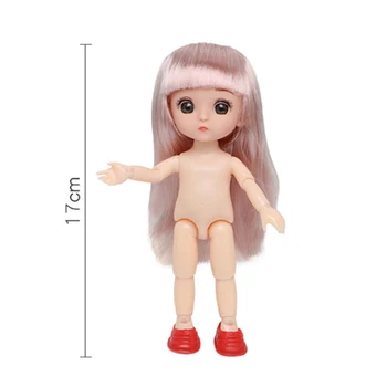 Mini 16cm BJD Lėlės, Žaislai, Kūdikių Mergina Lėlės 13 Kilnojamojo Sujungta Nuogas, Nuogas Kūnas Mados Lėlės Žaislų Mergaitėms Dovanų