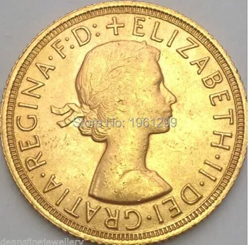 Mini Aukso metalų Monetos dydžio 1963 JK Elizabeth II auksą, padengtą Valstybės moneta.20pcs/lot nemokamas pristatymas