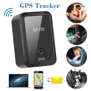 Mini Automobilių GPS Tracker Rastreador GF09 Vandeniui Automobilių Tracker Drop Shock Signalizacija Garso/ APP Kontroliuoti Automobilių GPS Locator Tracker