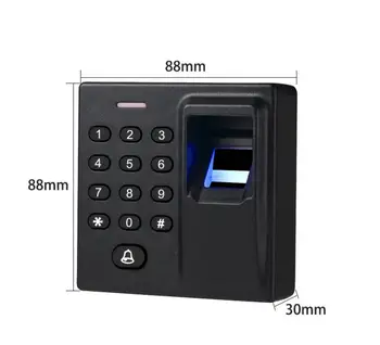 Mini Biometriniai Pirštų Prieigos Kontrolės Autonomišką Durų Valdiklį, Klaviatūrą Pirštais ir RFID Kortelės Durys įėjimo Spyna D1-j