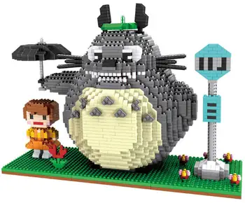 Mini Blokai Totoro Didelis Dydis Mielas Winne Dygsnio Sence Modelis Plytų Sveiki Asamblėjos Brinquedos Vaikams Dovanos Doraemon Žaislai Vaikams