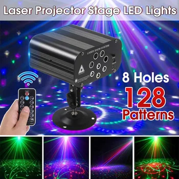 Mini Disco Šviesos diodų (LED) Efekto Lazerinis Projektorius Kalėdinis vakarėlis DJ Šviesos Balso Aktyvuota Diskoteka Kalėdos Vestuvių, Gimtadienio DJ Lempos