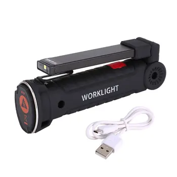 Mini LED Darbo Šviesos Nešiojamų Dėmesio centre su Magnetinių Bazės Įrašą USB Krovimo Remontas Fakelas Kilnojamąjį Darbą Šviesos Žibintuvėlis