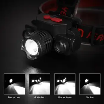 Mini Nešiojamas LED Žibintai T6 COB Lankelis Šviesos USB Įkrovimo Galvos Žibintuvėlis Kempingas Žvejybos Lempų, Žibintų Vandeniui Žibintuvėlis