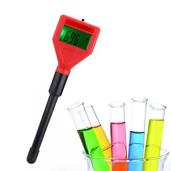 Mini Pen Tipo pH-Metras pH Elektrodas LCD Apšviečiamas Ekranas Acidimeter Pramonės ir Eksperimentuoti Analizatorius Įkrovimo pH-Metras