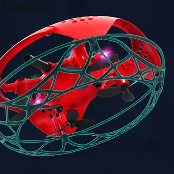 Mini Plaukioja Sraigtasparnis UFO RC Drone Vertus Stebėjimo lėktuvas Su 6 LED žibintai, Elektroninių Quadcopter flayaball Žaislas 1652997