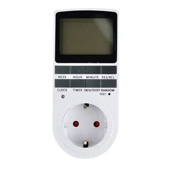 Mini Skaitmeninis LCD 230V 16A Laikmačio Jungiklis, kištukinis Lizdas, Kištukas-Laiko Kontrolės Virtuvės Elektros Prietaisų ES Kištukas su Colock