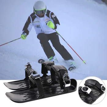 Mini Slidinėjimo Pačiūžos Nešiojamų Trumpas Skiboard Reguliuojami Riedučiai Sniego Batai