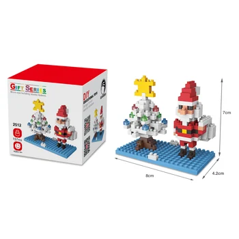 Mini Statybiniai Blokai Žaislai, Kalėdų Animacinis Personažas Modelio Švietimo Pav Plytų Žaislai Vaikams