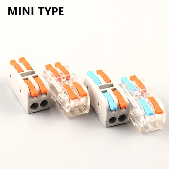 Mini TIPO Viela Jungtys Gnybtų Bloko Laido SPL 2 3 Pin Push-Mažų Terminalo Blokas, Splitter Cable Led Šviesos conector
