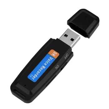 Mini U-Disko Skaitmeninio Garso Diktofonas Rašiklis, USB Flash Drive, palaiko iki 32GB Micro SD TF Pratęstas