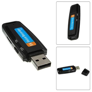 Mini U-Disko Skaitmeninio Garso Diktofonas Rašiklis, USB Flash Drive, palaiko iki 32GB Micro SD TF Pratęstas