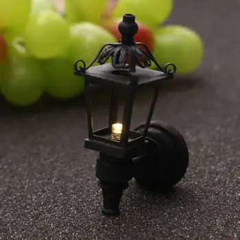 Miniatura Streetlight LED Elektroniniai Produktai, Kraštovaizdį Lėlės Namas Priedai Modeliavimas Gatvių Žibintai 