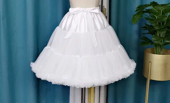 Minkštas Mergaitės Japonų Stiliaus Lolita Dress Apatiniai Sijonai Underskirt Vestido Loli Sijonas Baltas Tutu Baleto Kamuolys Suknelė Pagal Trumpą Suknelę