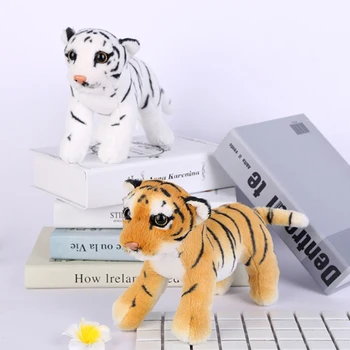 Minkšti Kimštiniai Tigras Formos Žaislai Trumpas Pliušinis Lėlės Kalėdų Dekoracija Namuose Kūdikis Kartu Žaislai
