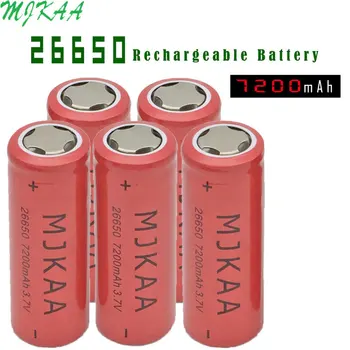MJKAA 3/4/5/10vnt daug 26650 Ličio Baterijos 7200mAh 3.7 V, Li-ion daugkartinio Įkrovimo Baterija Žibintuvėlį, Fakelą Galia Bankas