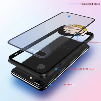 Mobiliojo Telefono dėklas Stiklo iPhone 5 5s SE 6 6s 7 8 Plus X XS Max XR Viršelis Kietas Geltona Antis 